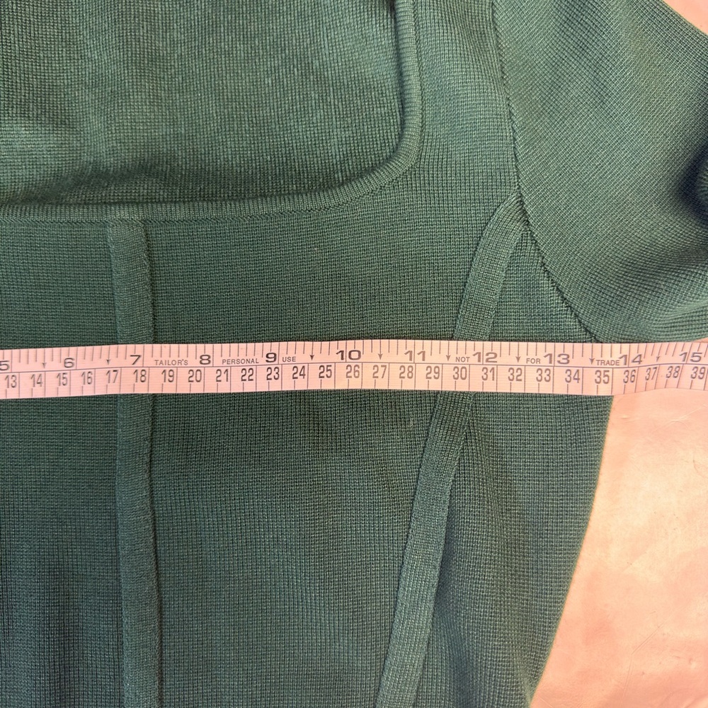 Altar'd State Forest Green Cropped Square Neck Knit Top - Picture 6 of 7